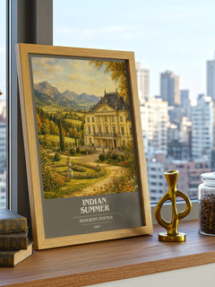 Indian Summer book cover print framed by window – literary home decor