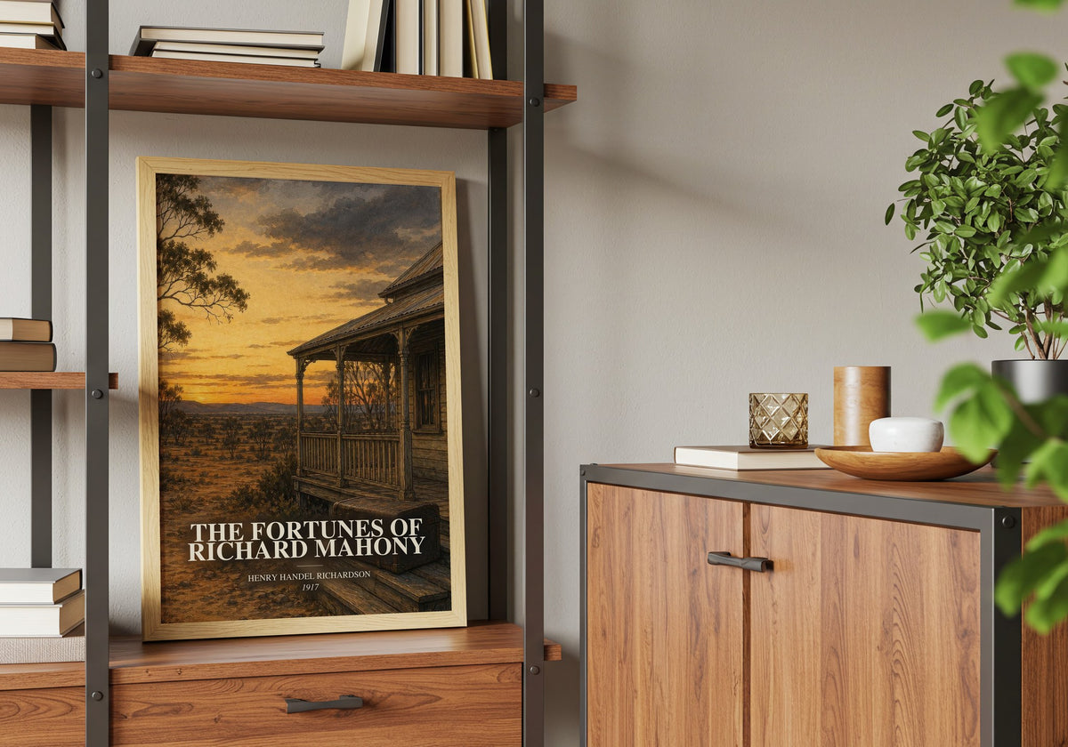 The Fortunes Of Richard Mahony book watercolour illustration paper finish options – matte satin gloss