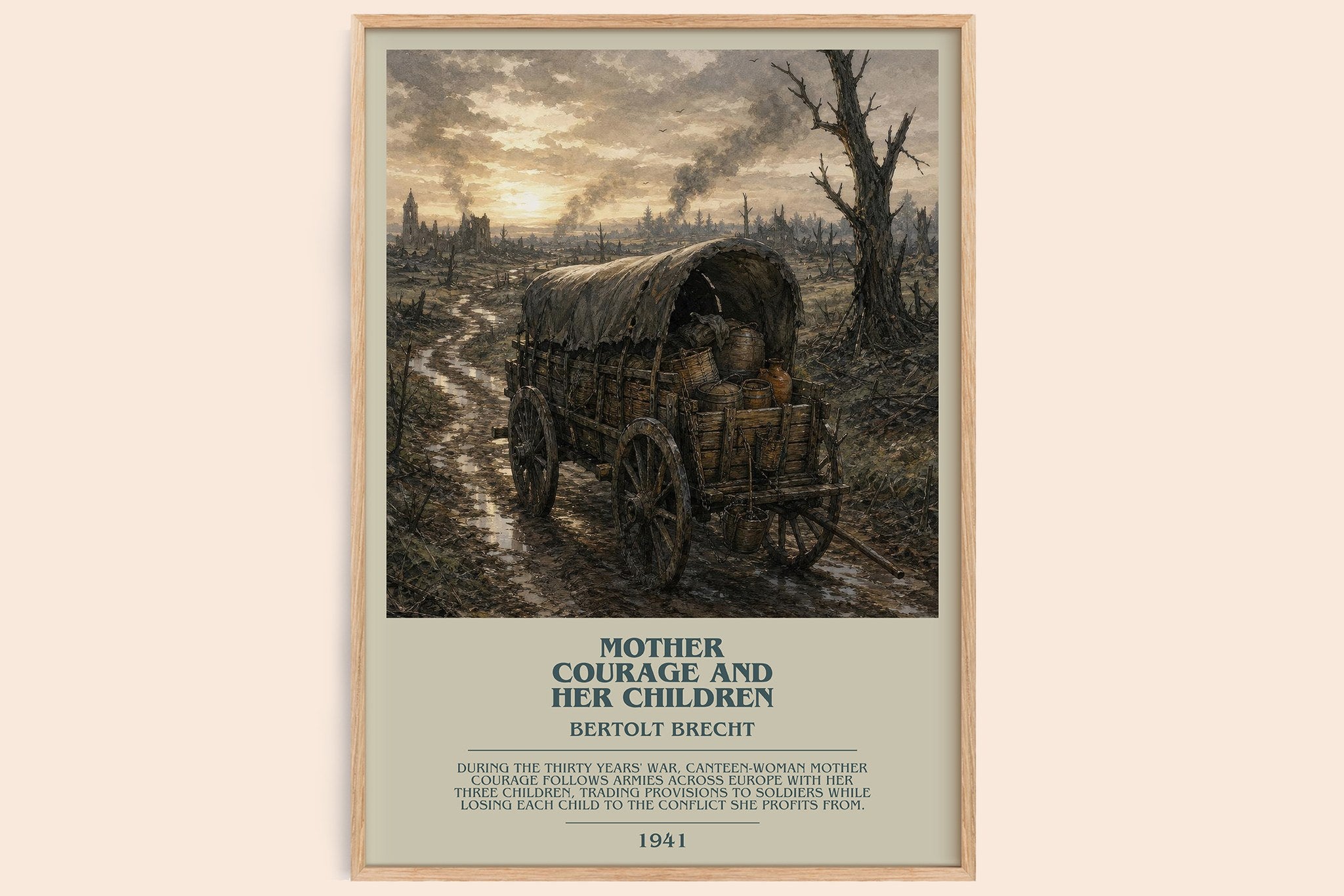 Mother Courage and Her Children Bookish Wall Art by Bertolt Brecht