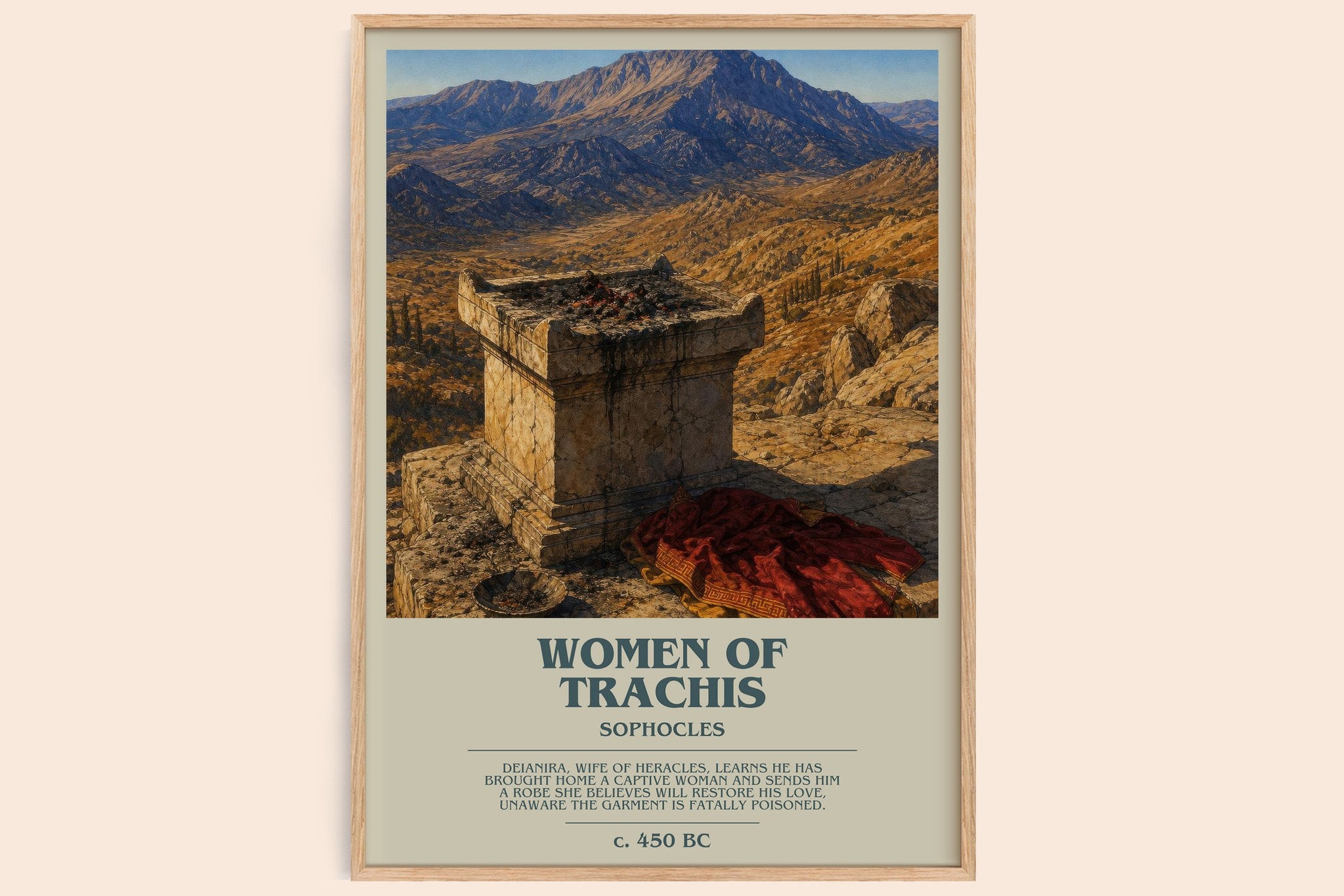 Women of Trachis Bookish Wall Art by Sophocles