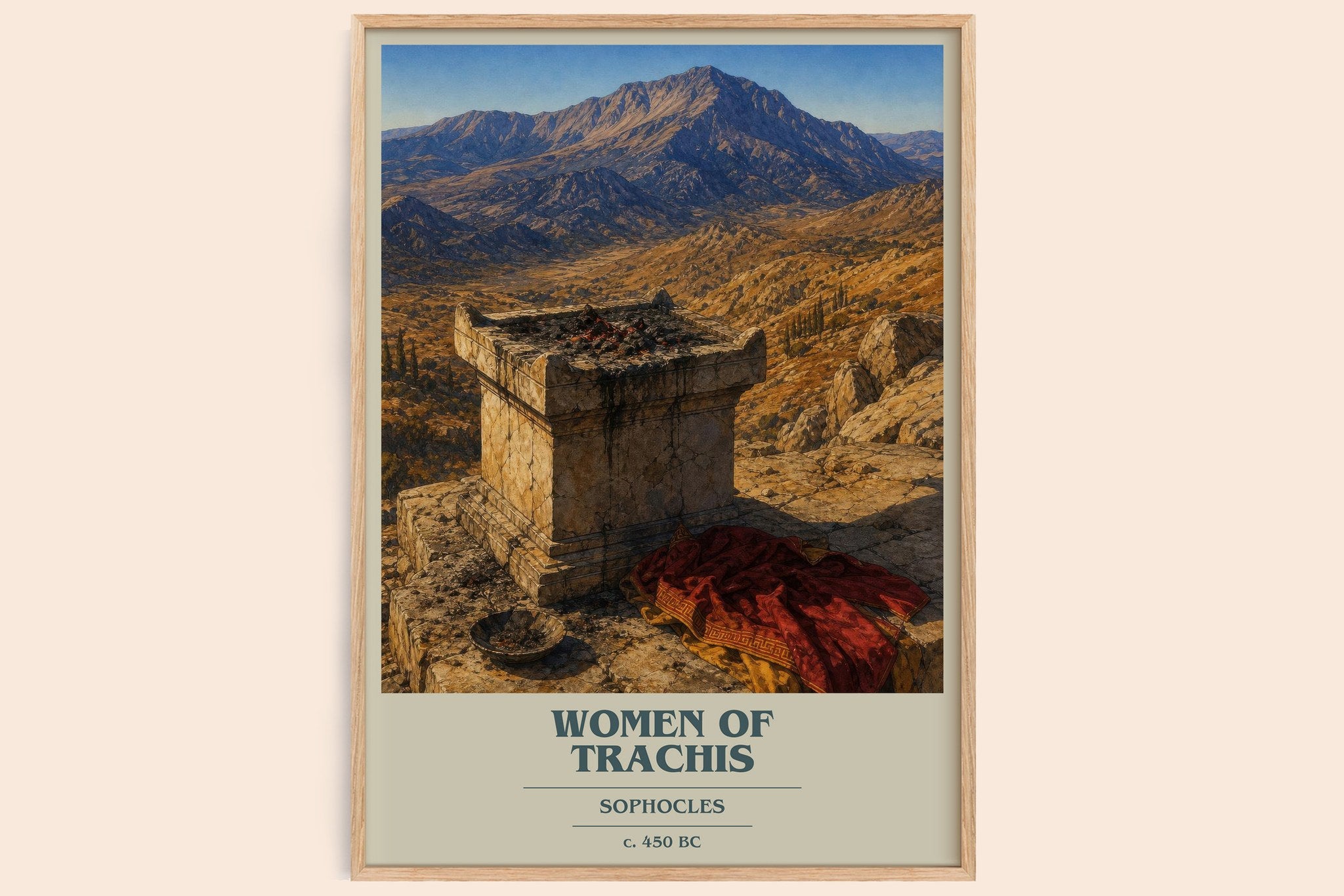 Women of Trachis Book Cover Poster by Sophocles