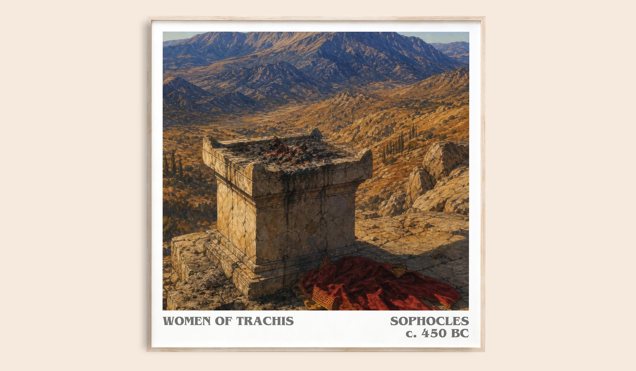 Women of Trachis Literary Art Print by Sophocles