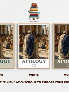 Apology book cover print framed by window – Stone, White and Mocha side by side – choose your colour