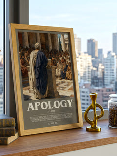 Apology bookish poster colour and style options – Plato book art