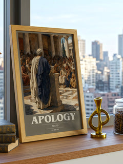 Apology book cover poster colour and style options – Plato book art