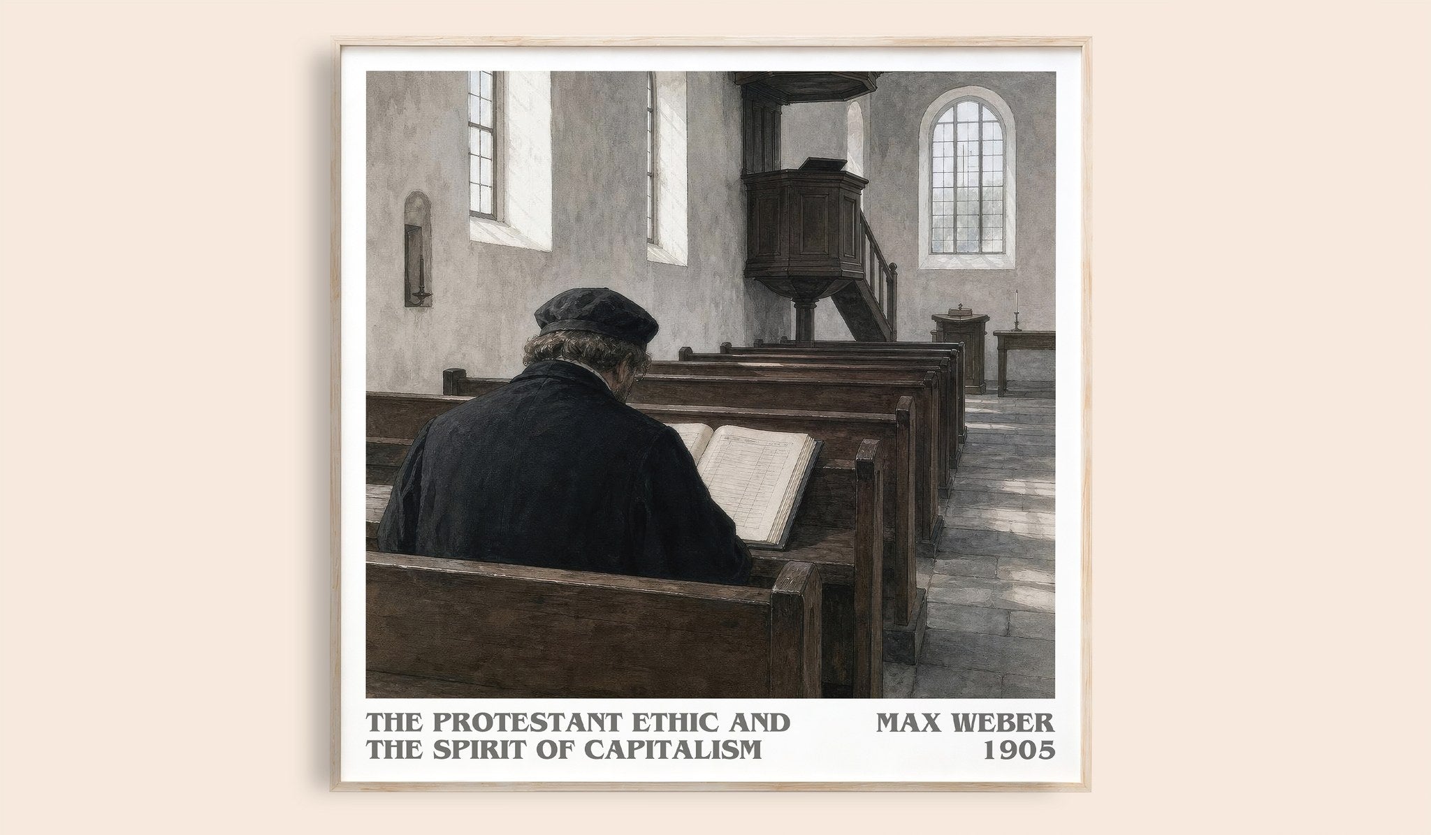 Protestant Ethic and the Spirit of Capitalism Literary Art Print by Max Weber