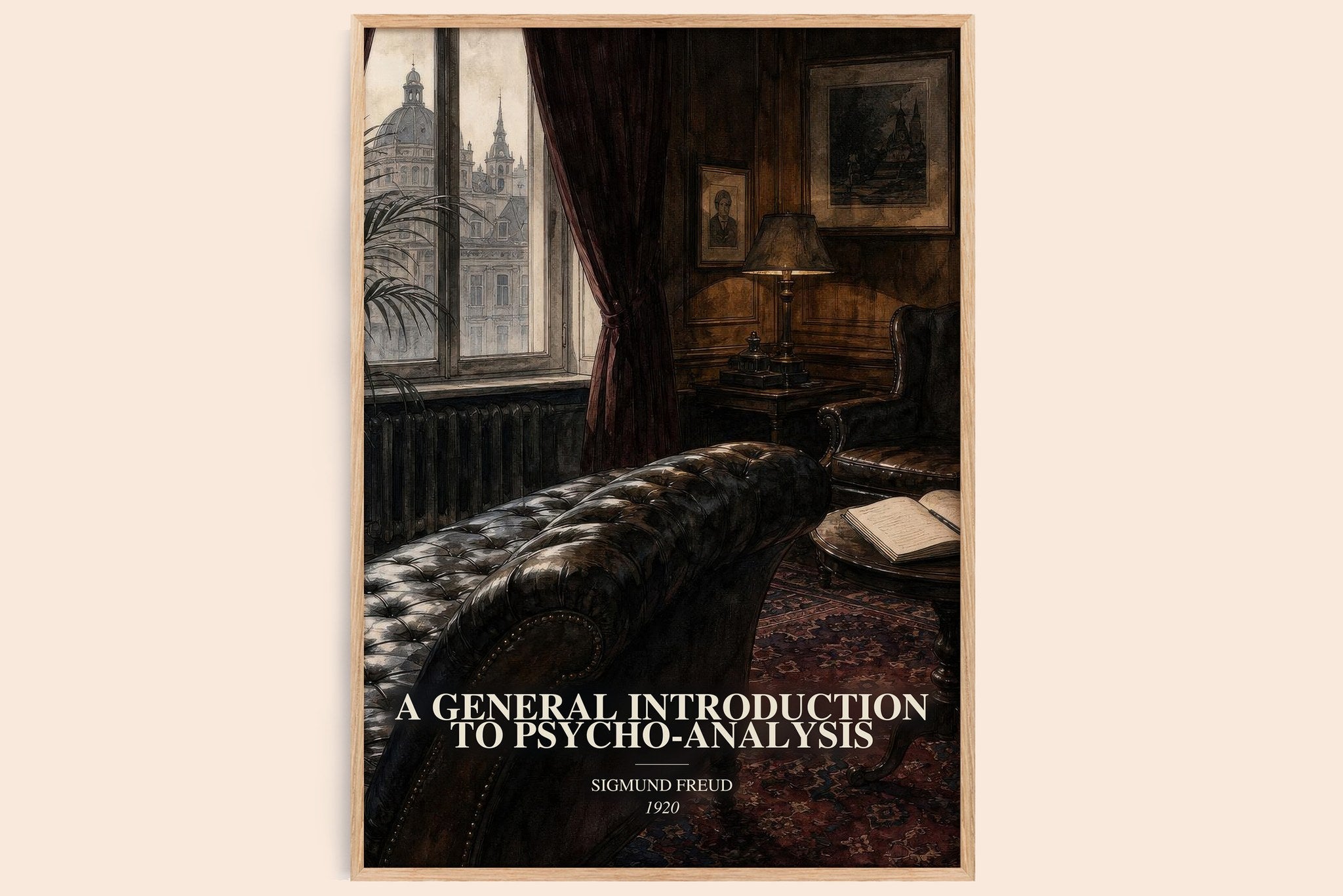 A General Introduction to Psycho-Analysis Book Watercolour Illustration by Sigmund Freud
