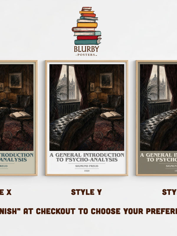 A General Introduction to Psycho-Analysis book cover print in frame leaning in hallway – non fiction wall art