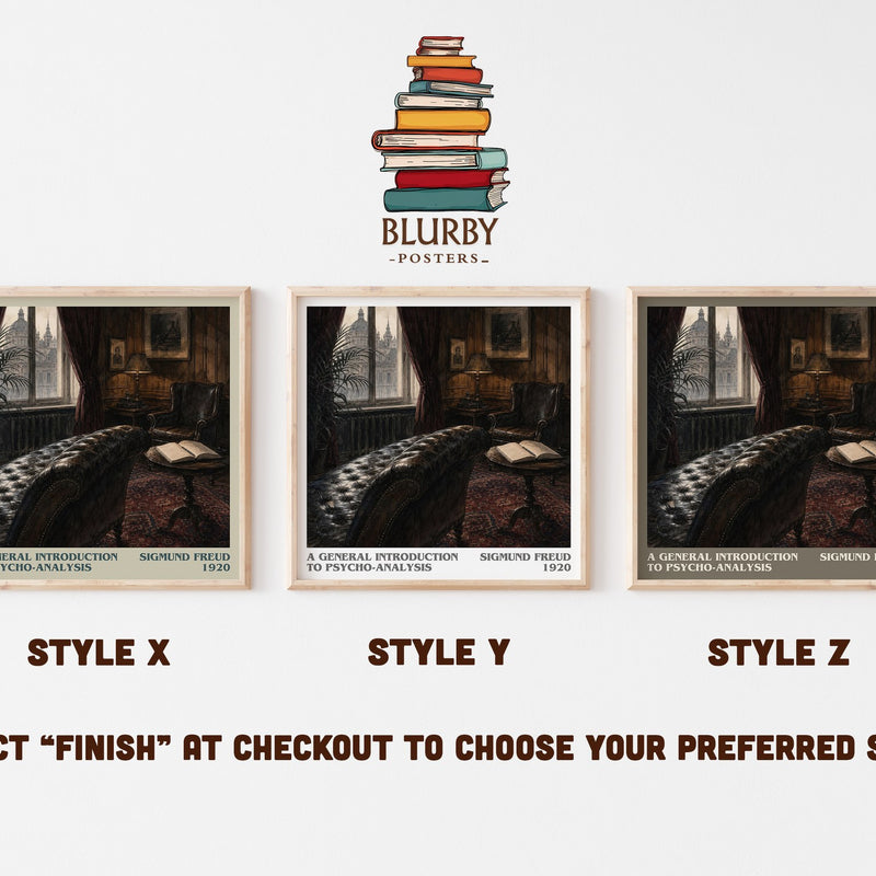 A General Introduction to Psycho-Analysis literary print in frame leaning in hallway – non fiction wall art