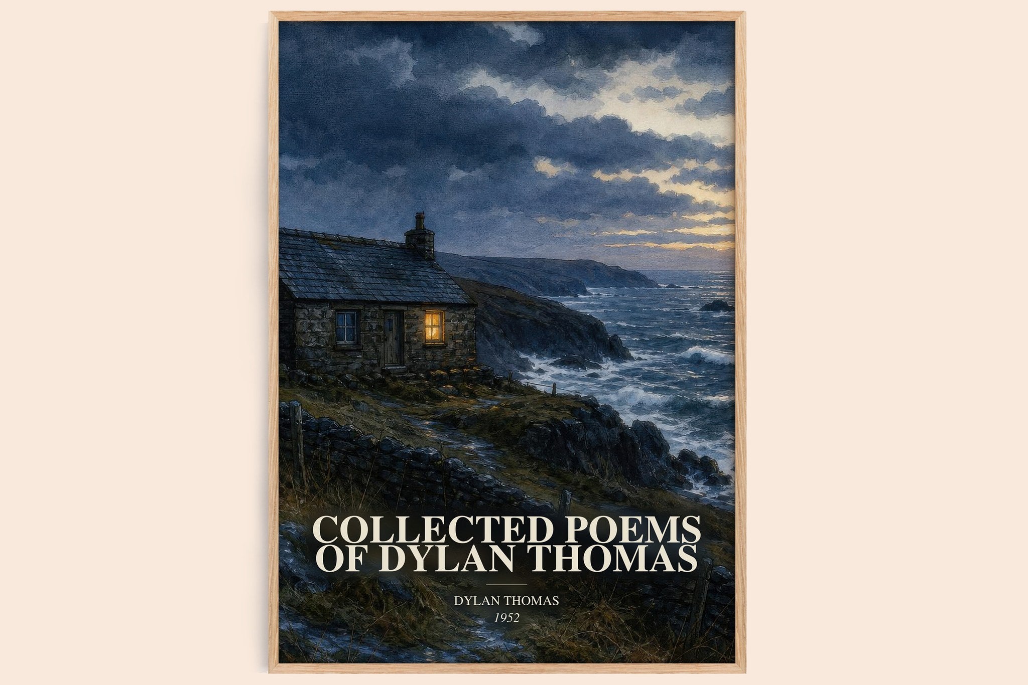 Collected Poems of Dylan Thomas Book Watercolour Illustration by Dylan Thomas