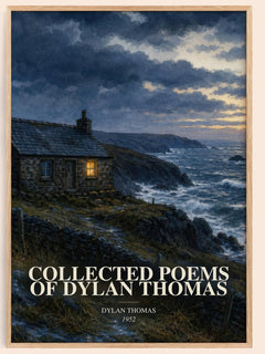 Collected Poems of Dylan Thomas watercolour book poster by Dylan Thomas – framed literary art print
