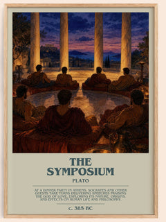The Symposium bookish book poster by Plato – framed literary art print