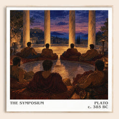 The Symposium literary book poster by Plato – framed literary art print