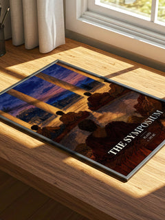 The Symposium watercolour book poster framed on wall – philosophy wall art