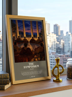 The Symposium bookish poster colour and style options – Plato book art