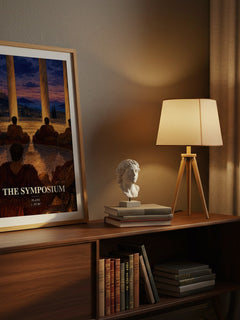 The Symposium watercolour print on bookshelf – Plato fan gift
