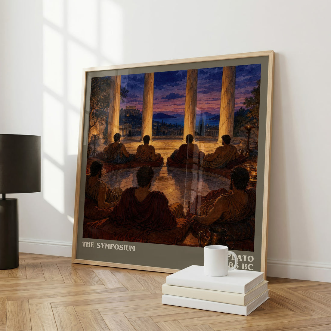 The Symposium literary art print colour and style options – Plato book art