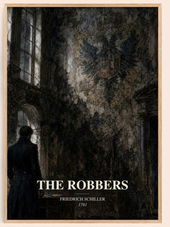 The Robbers watercolour book poster by Friedrich Schiller – framed literary art print