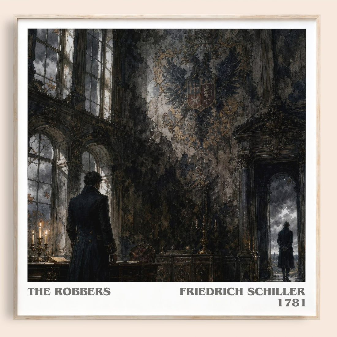 The Robbers literary book poster by Friedrich Schiller – framed literary art print