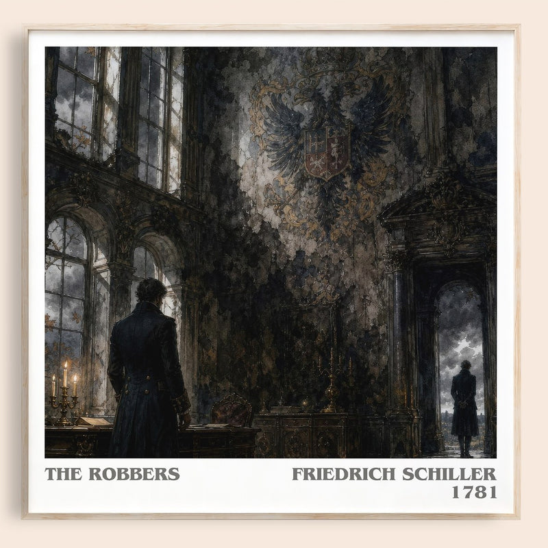 The Robbers literary book poster by Friedrich Schiller – framed literary art print