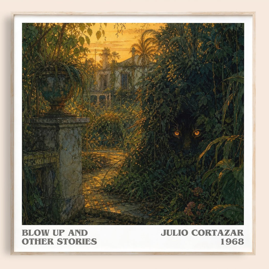 Blow Up And Other Stories literary book poster by Julio Cortazar – framed literary art print
