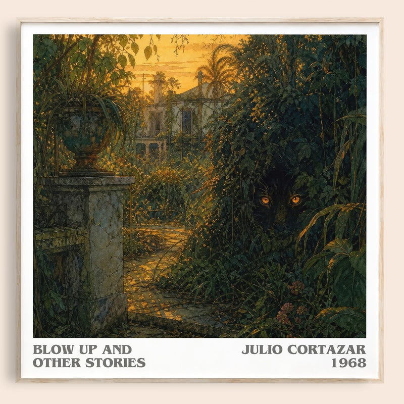 Blow Up And Other Stories literary book poster by Julio Cortazar – framed literary art print