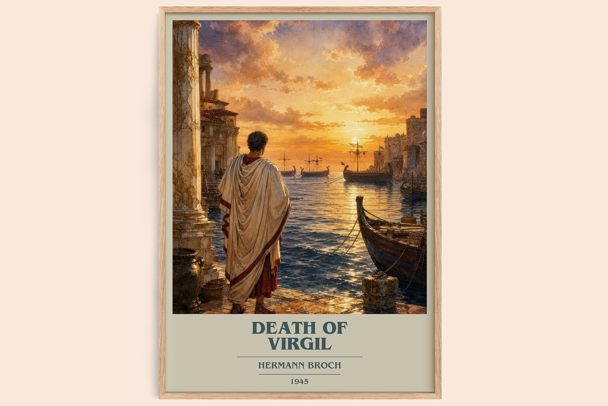 Death of Virgil Book Cover Poster by Hermann Broch