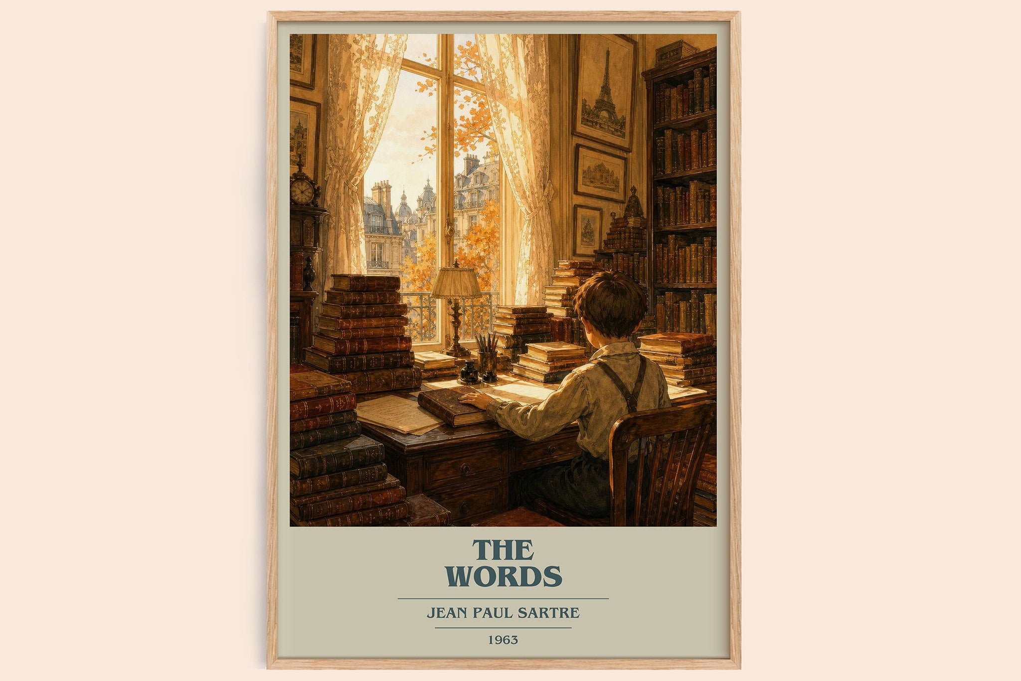 The Words Book Cover Poster by Jean Paul Sartre