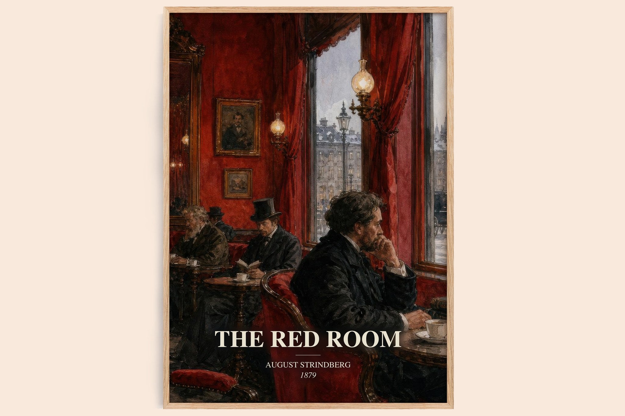 The Red Room Book Watercolour Illustration by August Strindberg