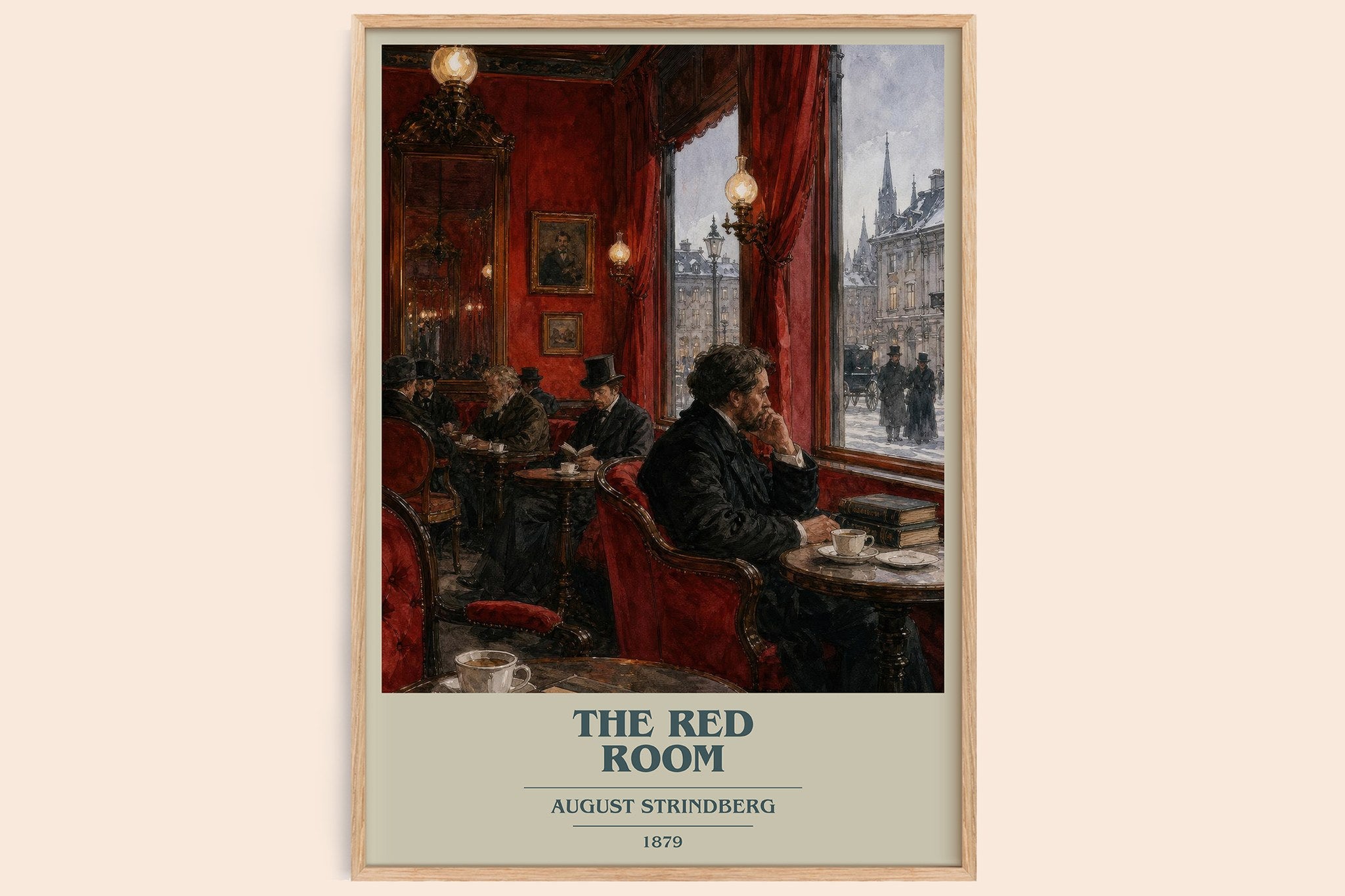 The Red Room Book Cover Poster by August Strindberg