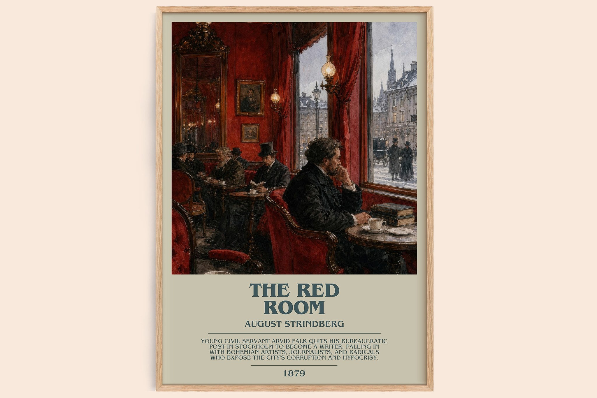 The Red Room Bookish Wall Art by August Strindberg