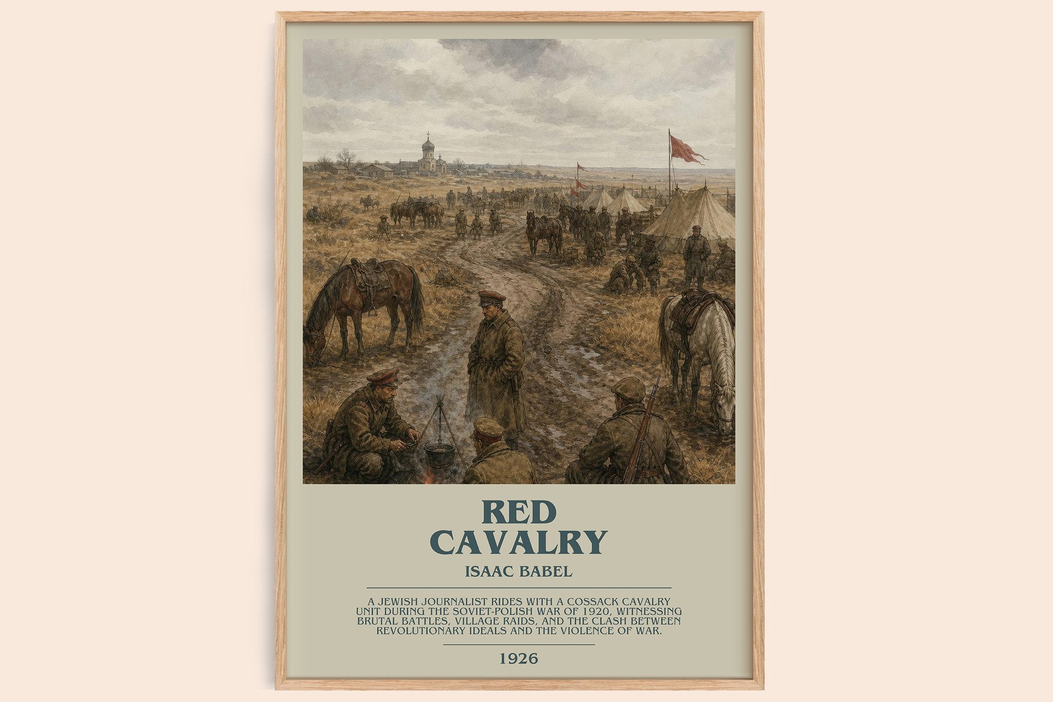 Red Cavalry Bookish Wall Art by Isaac Babel