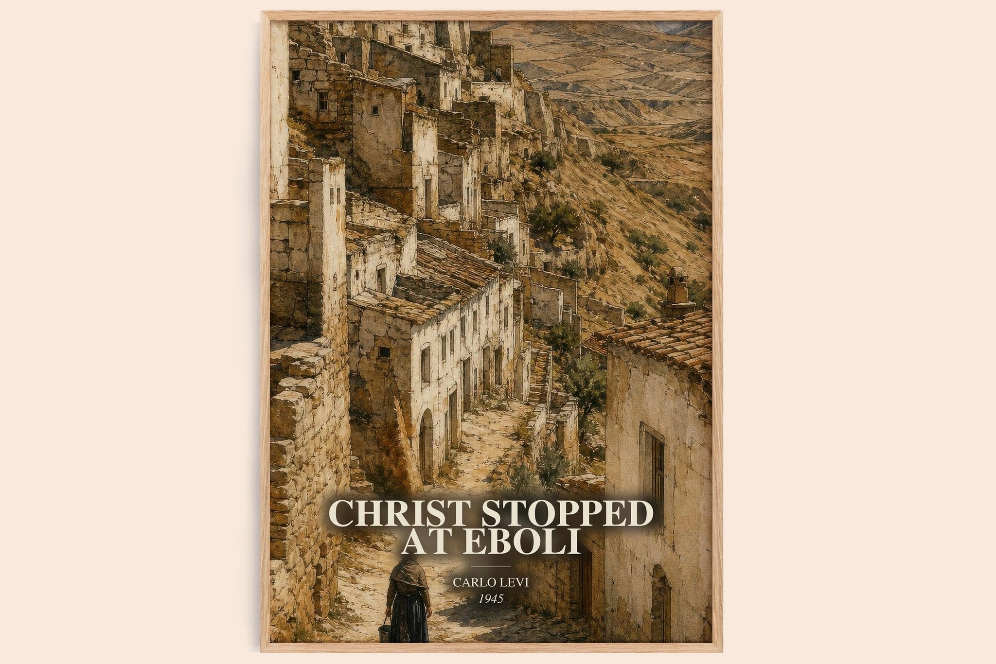 Christ Stopped at Eboli Book Watercolour Illustration by Carlo Levi