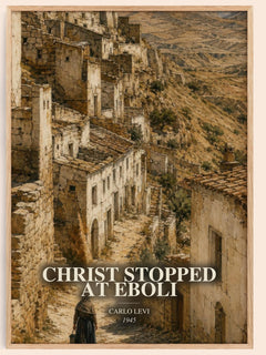 Christ Stopped at Eboli watercolour book poster by Carlo Levi – framed literary art print