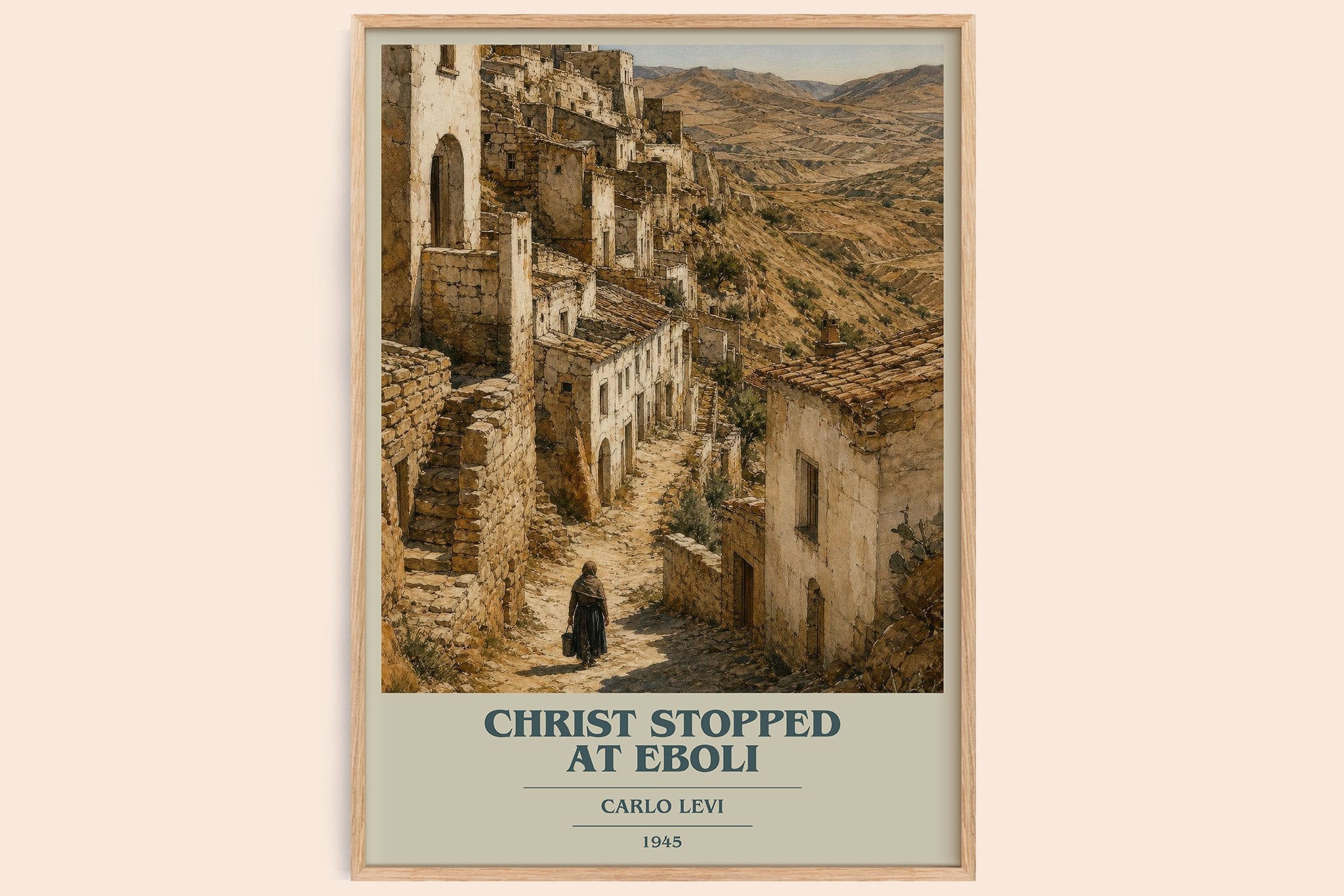 Christ Stopped at Eboli Book Cover Poster by Carlo Levi