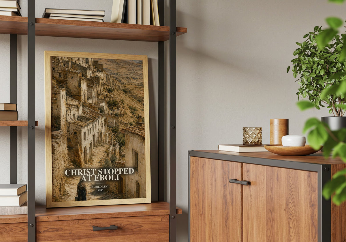 Christ Stopped at Eboli book watercolour illustration paper finish options – matte satin gloss