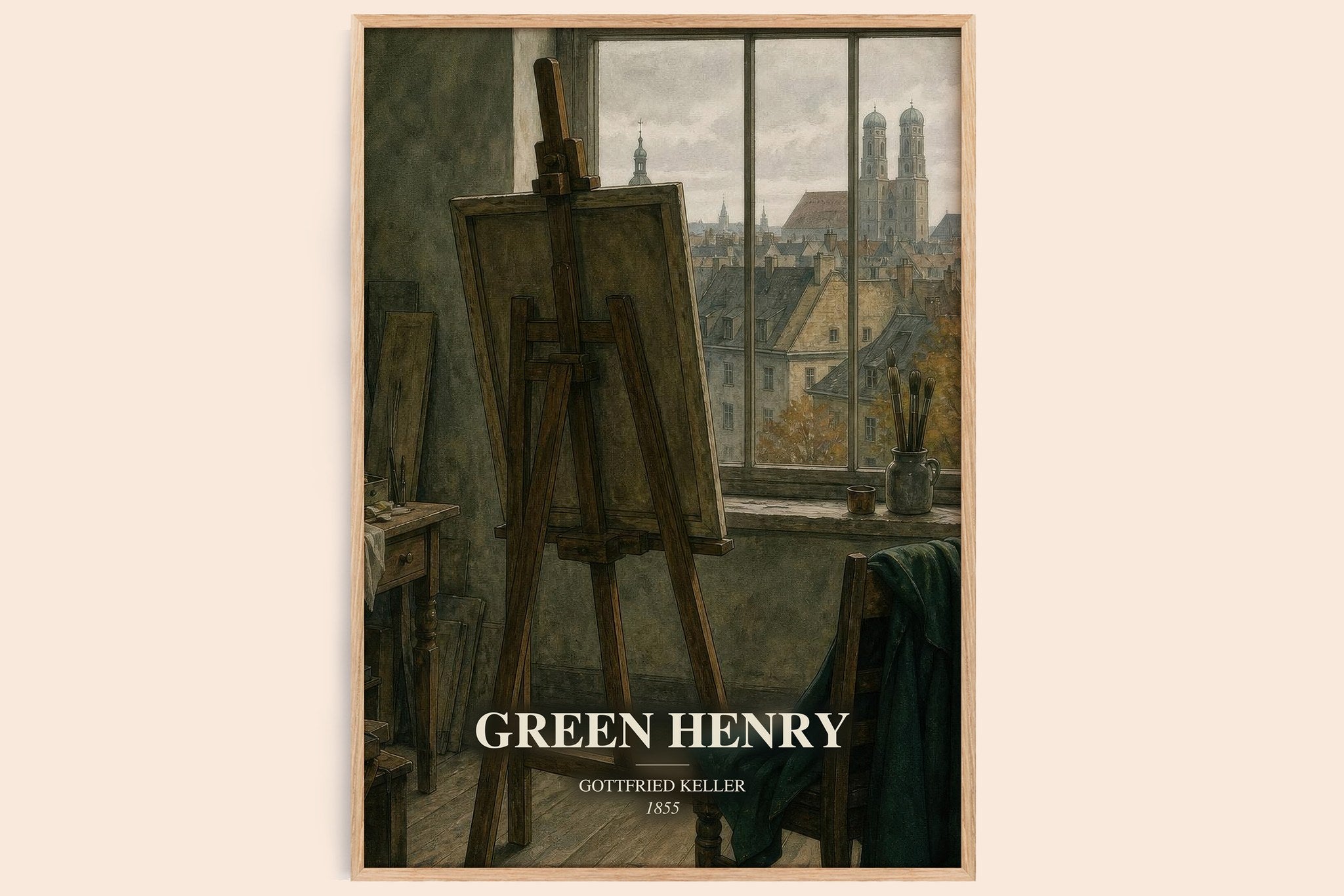 Green Henry Book Watercolour Illustration by Gottfried Keller