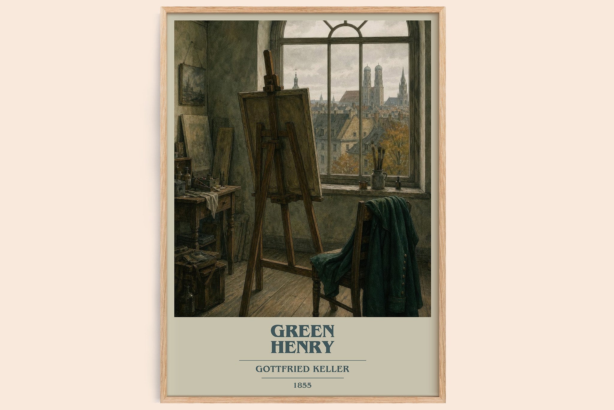 Green Henry Book Cover Poster by Gottfried Keller