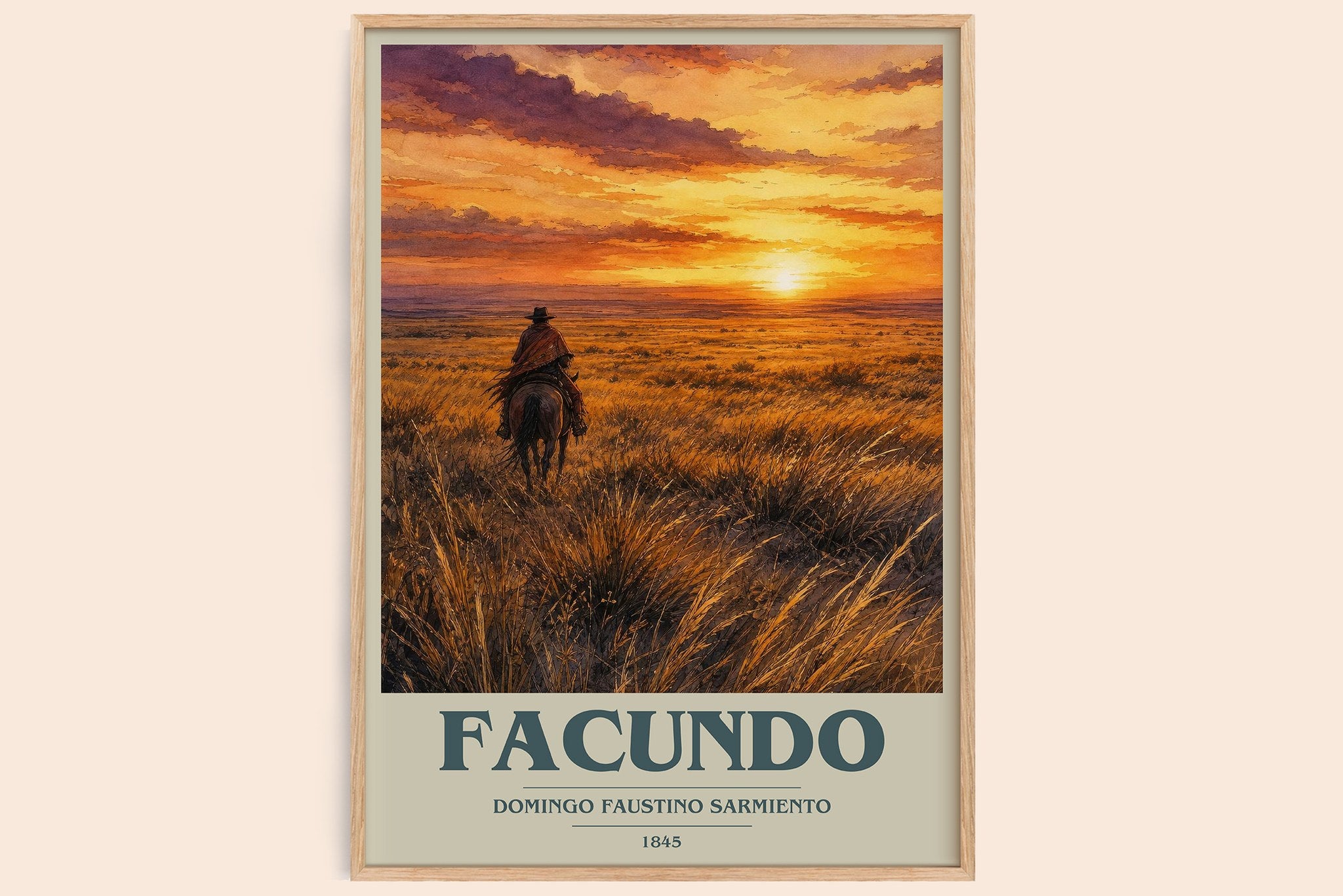 Facundo Book Cover Poster by Domingo Faustino Sarmiento