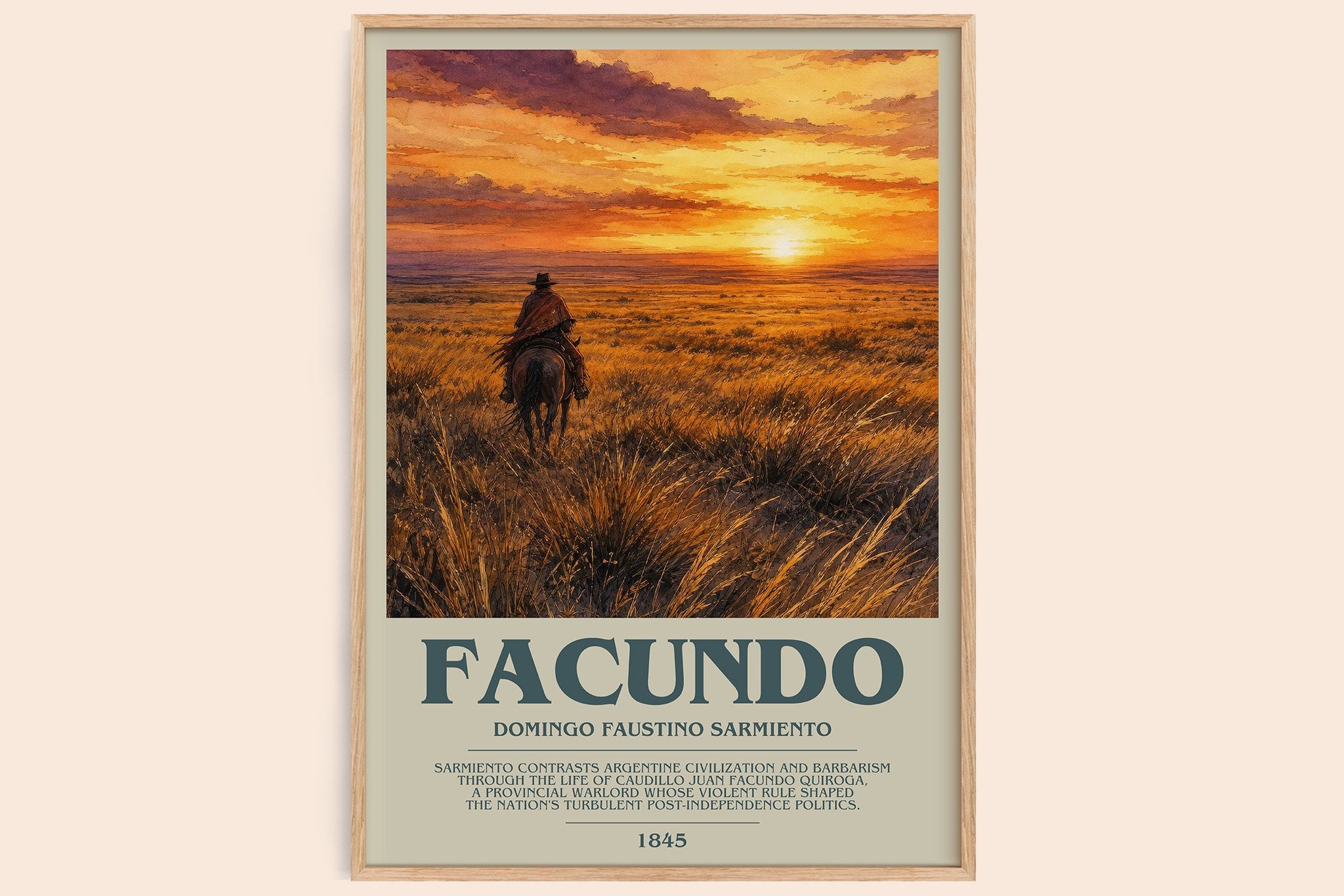 Facundo Bookish Wall Art by Domingo Faustino Sarmiento