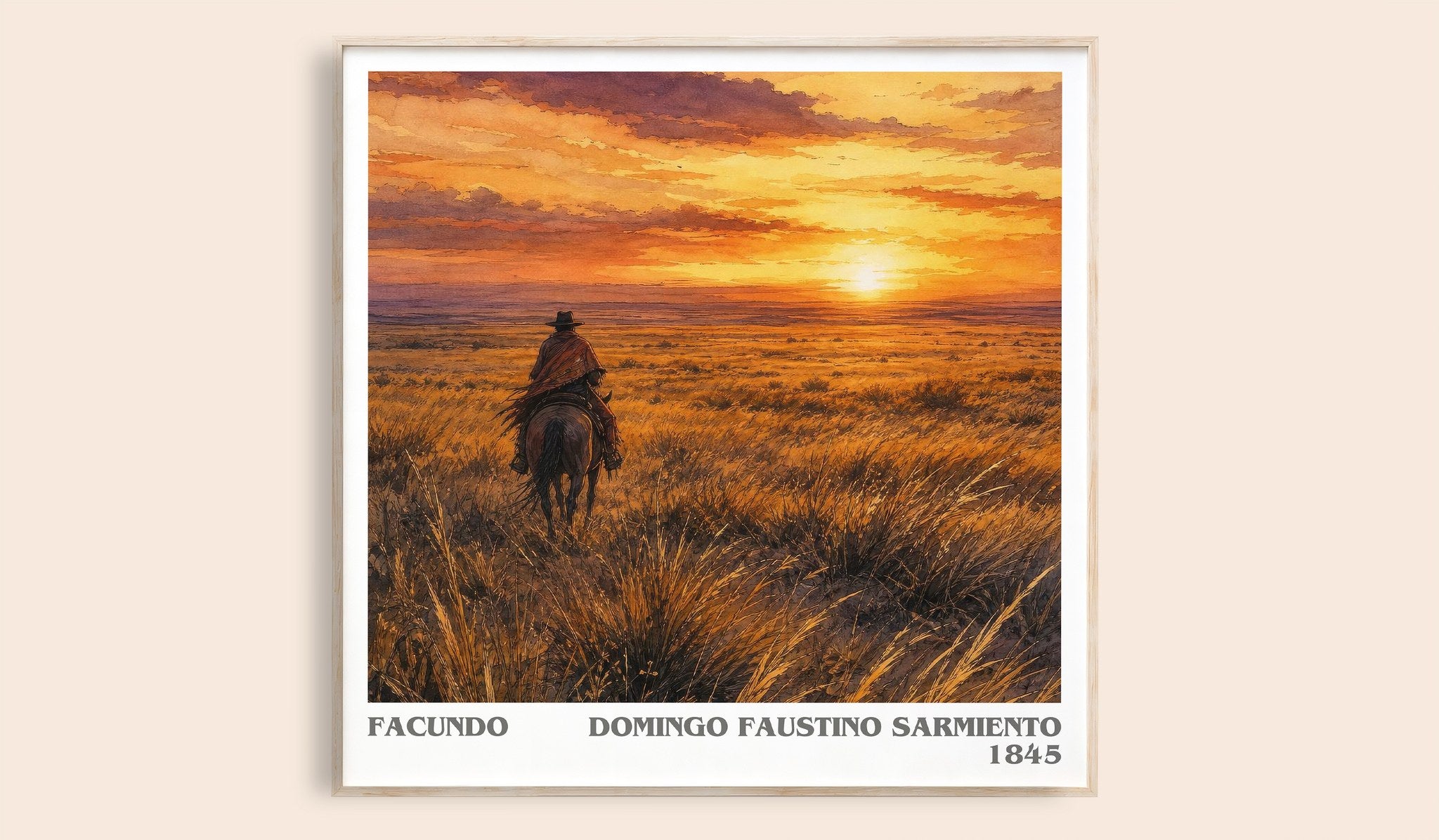 Facundo Literary Art Print by Domingo Faustino Sarmiento