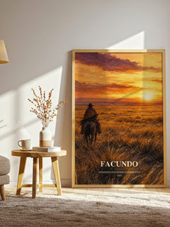 Facundo watercolour print in frame leaning in hallway – non fiction wall art