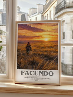 Facundo book cover poster colour and style options – Domingo Faustino Sarmiento book art