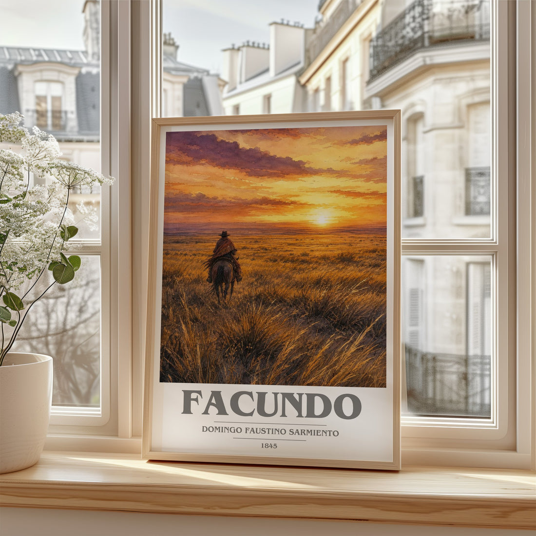 Facundo book cover poster colour and style options – Domingo Faustino Sarmiento book art
