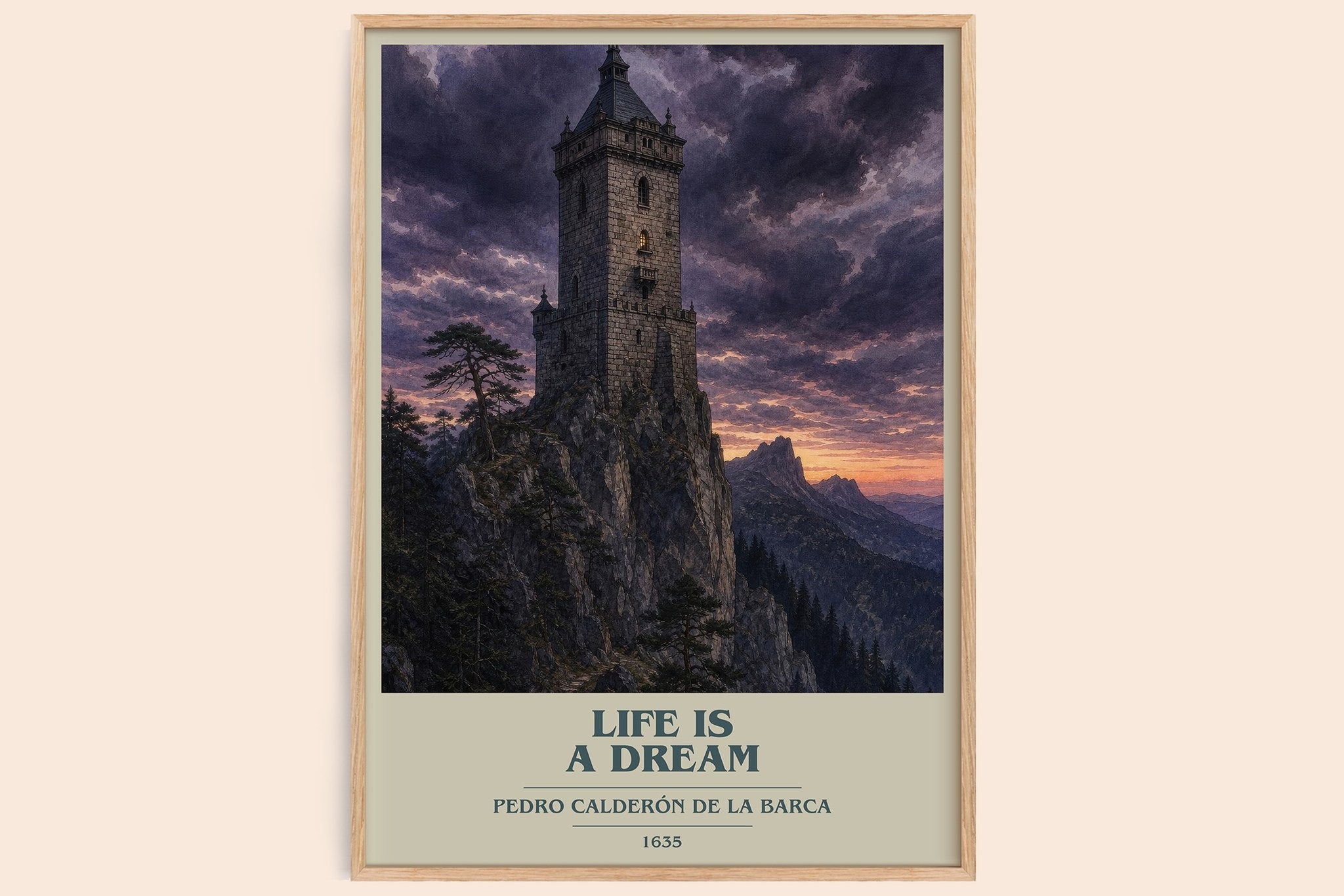 Life Is a Dream Book Cover Poster by Pedro Calderón de la Barca