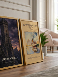 Life Is a Dream watercolour print framed by window – literary home decor