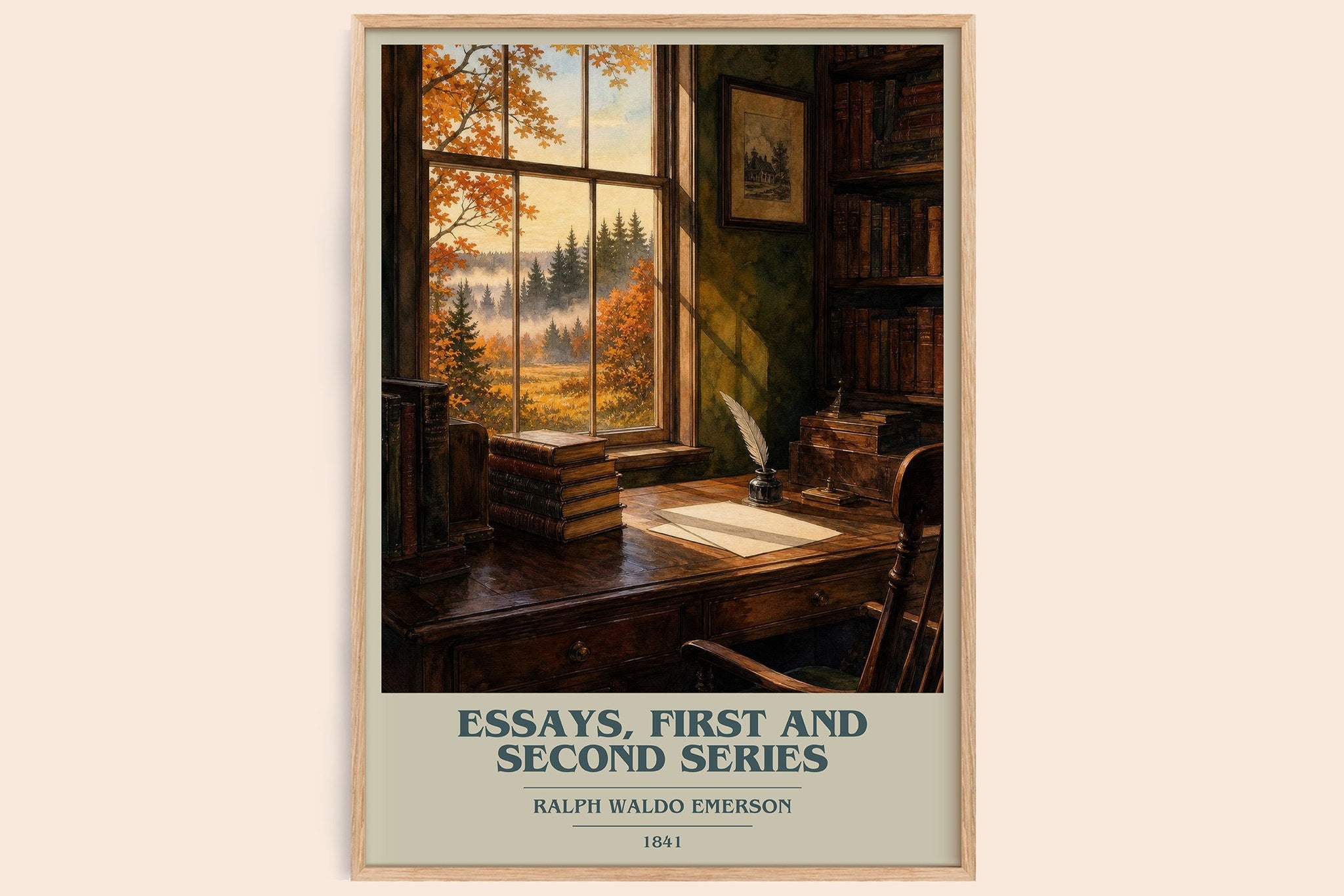 Essays, First And Second Series Book Cover Poster by R. Emerson