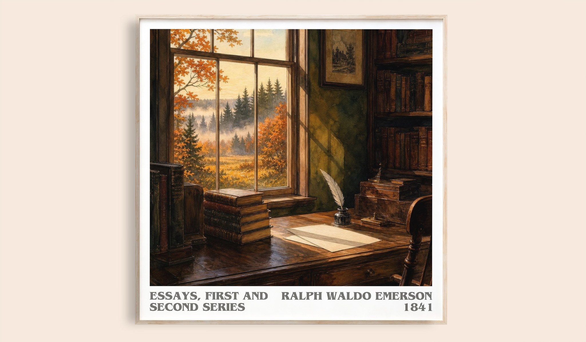 Essays, First And Second Series Literary Art Print by R. Emerson