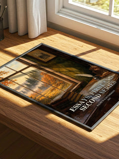 Essays, First And Second Series watercolour book poster framed on wall – philosophy wall art