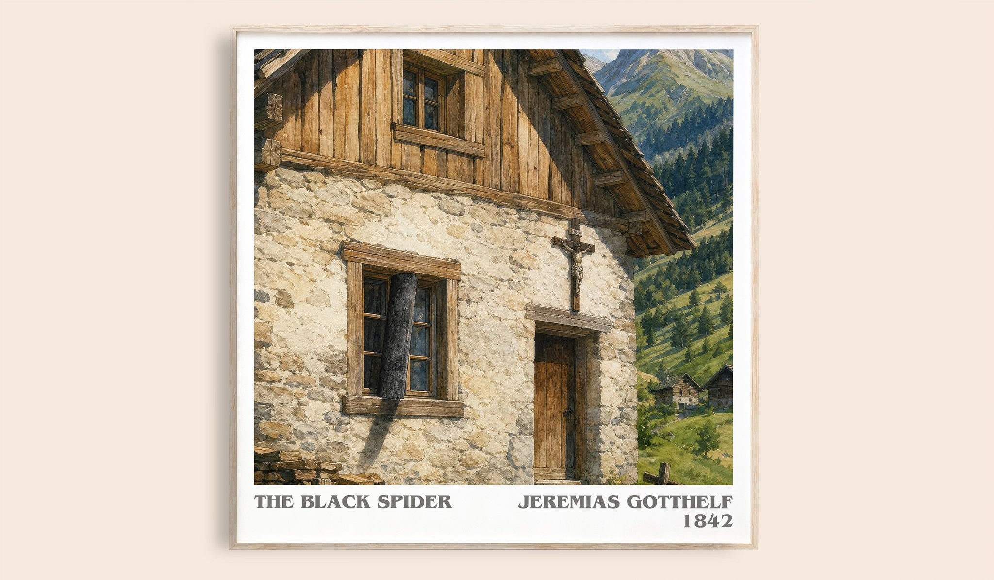 The Black Spider Literary Art Print by Jeremias Gotthelf